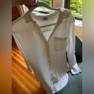 Aritzia white button down shirt